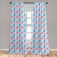thumbnail image 5 of Ambesonne Octopus Curtains, Love Theme Creatures, Pair of 28"x63", Lilac Pink and Blue, 5 of 5