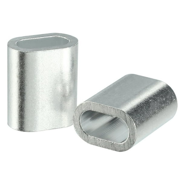 10mm 3/8-inch Câble Câble Aluminium Ovale Manches Clips Sertissage Boucles 10pcs