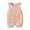 Pink, variant on Newborn Baby Clothes Solid Color Sleeveless Baggy Rompers Soft Round Neck Button-Up Rompers ,Size 0 Month-9 Months