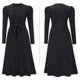 thumbnail image 2 of Vestidos de punto elegantes para mujer, vestido tipo suéter, vestido de invierno con cuello redondo, 2 of 5