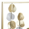 thumbnail image 6 of DecMode Gold Metal Cutout Floral Wall Decor with White Accents (2 Count), 6 of 14