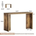 thumbnail image 4 of Finmind Home Bar Unit, 55.12-Inch Bar Table with a Spacious Tabletop, Modern Freestanding Mini Bar for Home Kitchen, Brown, 4 of 8