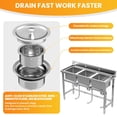 thumbnail image 4 of Zhuotong 51" Stainless Steel 3 Compartment Commercial Sink | Free Standing, Adjustable Feet, Anti-Clog Drain | for Kitchen, Restaurant, Garage, 4 of 7