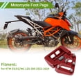 thumbnail image 2 of Espejos de motocicleta Unique Bargains para KTM EX/EC/MC 125-300 2021-2024 reposapiés estribos pedal de aleación de aluminio rojo 1 Pc, 2 of 6
