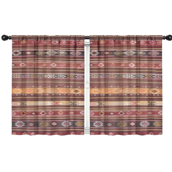 Blackout Kids Curtains,Boho Bohemia Geometric Line Art Childrens Insulated Curtains Set Of 2,Bedroom Essentials,Toddler Room Decor 42"x54"(106x137cm)
