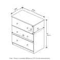 thumbnail image 2 of Furinno Tidur Simple Design 3-Drawer Dresser, Solid White, 2 of 6