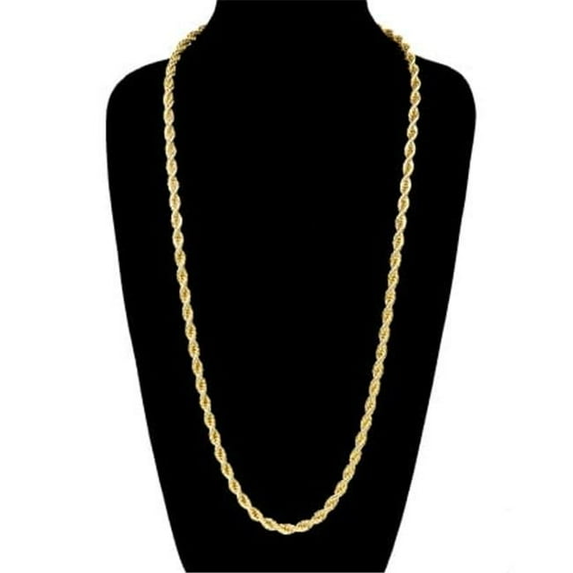 6 mm & 30 in. 14K Gold Plated Rope Chain Necklace