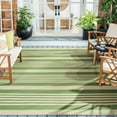 thumbnail image 3 of Safavieh Courtyard Caroline Striped Indoor/Outdoor Area Rug, Green/Beige, 8' x 11', 3 of 18
