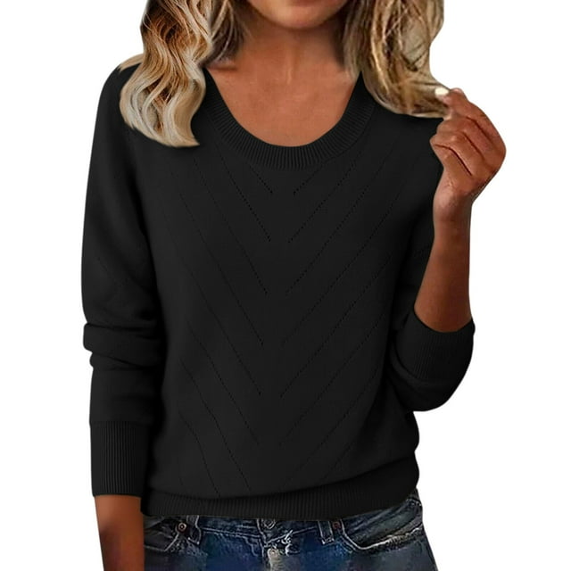 MESSUEN Chandail-Over Chandails d'Hiver pour Femmes Manches Longues sous-Vêtement pour Femmes Hauts d'Automne Chandail pour Femmes Chandail d'Hiver Noir TG