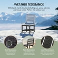 thumbnail image 3 of WestinTrends Ashore 6-Piece Outdoor HDPE Rectangular Patio Dining Table Set with Bench, Gray, 3 of 12