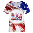 thumbnail image 5 of Fiudx Ofertas y Liquidaciones Blusas Informales de Manga Corta con Cuello En V y Estampado a La Moda para Mujer, 5 of 5