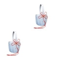thumbnail image 2 of Yuarrent Colorido Bowknot Satén Boda Flor Niña Cesta Cesta romántica Ceremonia romántica Decoración Ceremonia Decoración Accesorios de rojo 2piezas, 2 of 6