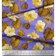 thumbnail image 2 of Soimoi Polyester Crepe Fabric Floral & Leaves Tropical Print Sewing Fabric Yard 42 Inch Wide, 2 of 3