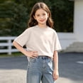 thumbnail image 4 of Luvrsol Boys' T-Shirt Unisex Kids Solid Basic Breathable Cotton Plain Daily Layering Tops 110-150, 4 of 7