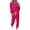 Hot Pink, variant on Cotton Lounge Outfits Two Piece Sweatsuits Womens Long Sleeve Crewneck Pullover Tops Drawstring Sweat Pants Tracksuit (XL, Yellow)