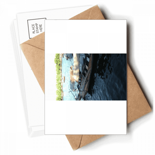 Lake Chinese Style Boat Art Deco Fashion Postcards Envelopes Blank Note Cards Mailing