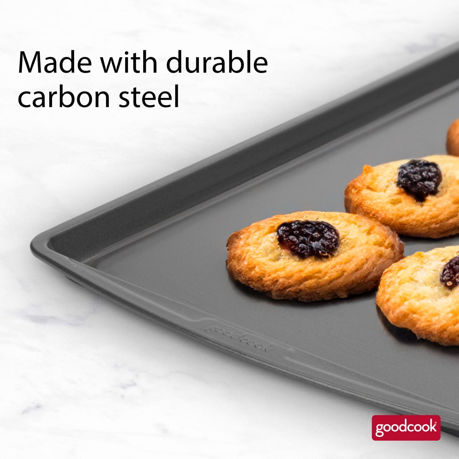 GoodCook Everyday Nonstick Steel Baking Sheet, 11" x 17", Gray, GC 11x17" LG COOKIE
