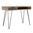 thumbnail image 1 of Concord Computer Desk with Storage, Natural/Black, 1 of 9