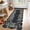 Black, variant on Garvee 2'x6' Scalloped Runner Rug Washable Botanical Mushroom Rugs with Non Slip Backing, Low Pile Floral Printed Indoor Carpet for Bedroom Hallway Kitchen, Black