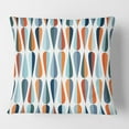 thumbnail image 2 of Designart Retro Abstract Drops V' Mid-Century Modern Throw Pillow - 18x18, 2 of 2