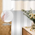thumbnail image 4 of No Hook Shower Curtain, Grey Ombre Shower Curtains for Bathroom with See Through Top Window, Aesthetic Art Farmhouse Gradient Gray Waterproof & Washable Bath Curtain Stall 48"x72", 4 of 9