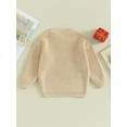 thumbnail image 4 of Bagilaanoe Newborn Baby Girl Boy New Year Clothes Knitted Sweater Long Sleeve Letters Embroidery Pullover 3M 6M 9M 12M 18M Infant Warm Jumpers Tops Fall Loose Knitwear, 4 of 9