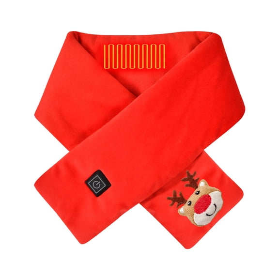 XEOVHV Heated Scarf - Neck Warmer, Men and Women Rechargeable Heated Scarfs with Battery, 3 Heating Levels, Christmas Gift