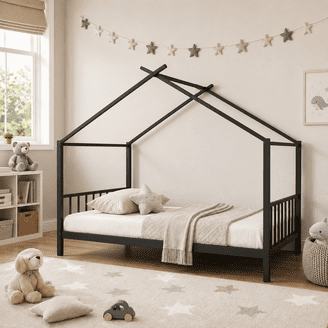 Olive & Opie Connelly Furniture Twin Bed, Bedroom Set, Midnight
