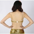 thumbnail image 3 of Sequin Beaded Cabaret Samba Belly Dancers Dance Bra Top Clothing Gold, 3 of 3