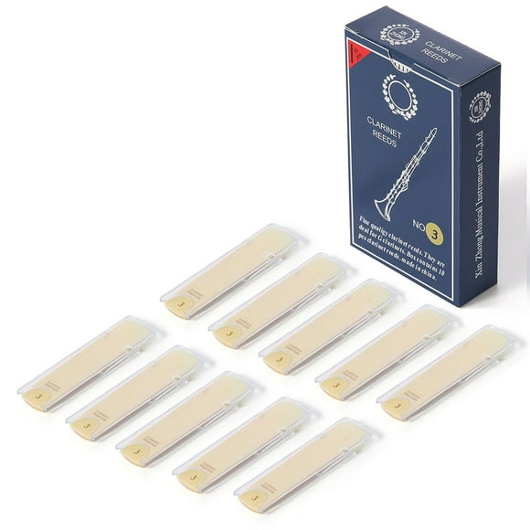 10 Pcs Accessoires d'Instrument à Roseaux pour Clarinette Dureté-3.0,10 x Roseaux