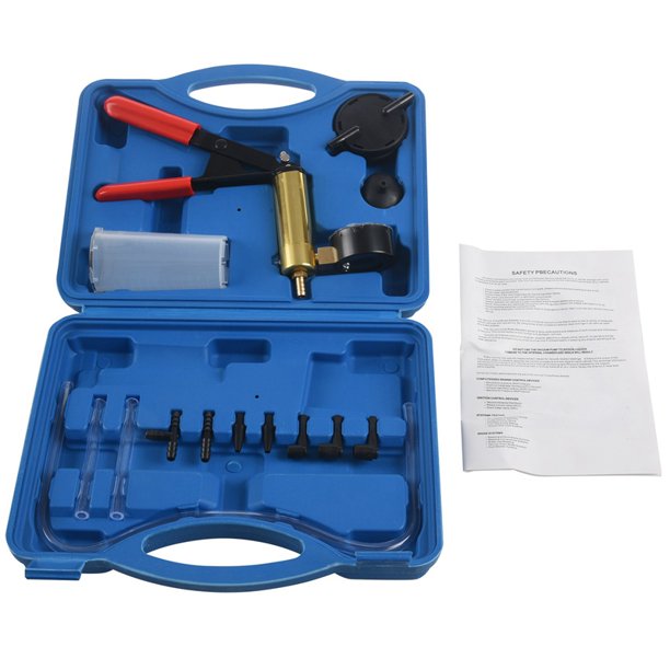 2 In 1 Brake Bleeder Kit Hand Vacuum Pump Test Set For Automotive With