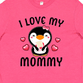thumbnail image 4 of Inktastic I Love My Mommy with Cute Penguin and Hearts Youth T-Shirt, 4 of 5