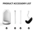 thumbnail image 3 of PandaGrip Curved Toilet Bowl Brush and Caddy Holder Set with Long Handle Toilet Scrubber Bathroom Accessories White Round 2 Pack, 3 of 8