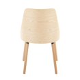 thumbnail image 5 of LumiSource Natural Wood, Grey Fabric Anabelle Chair (Set of 2), 5 of 8