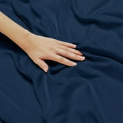 Lux Decor Collection Queen Sheets Set - 6 Piece Microfiber 16 Inch Deep Pocket Bed Sheets Set - Navy Blue