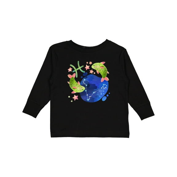 Inktastic Pisces Constellation Zodiac Sign Illustration Boys or Girls Long Sleeve Toddler T-Shirt