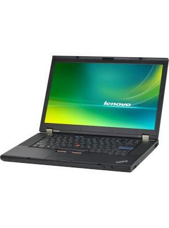 Used Lenovo Black 15.6" ThinkPad T510 Laptop PC with Intel Core i5-520M Processor, 8GB Memory, 750GB Hard Drive and Windows 10 Home