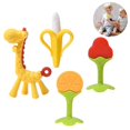 thumbnail image 2 of Paquete de 4 juguetes para la dentición: juego de juguetes para la dentición del bebé/juguetes para masticar mordedores para bebés/congelador orgánico natural seguro para bebés y n, 2 of 4
