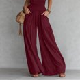 thumbnail image 5 of Aimik Womens Backless Jumpsuits Sleeveless Halter Ruched Waist Wide Leg Jumpsuits Summer Vacation Trendy One Piece Jumpsuit for Women, 5 of 6