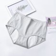 thumbnail image 3 of Ropa interior fisiológica de algodón transpirable de cintura media para mujer, pantalones sanitarios menstruales con entrepierna de algodón antifugas laterales, 3 of 5
