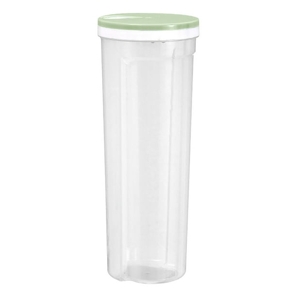 Frasco de Almacenamiento para Grano de Cebada | Contenedor Transparente Hermético para Alimentos Secos - Tapa Fácil de Abrir, Boca Ancha para Dulces, Nueces, Ingredientes | Envase de Plástico a