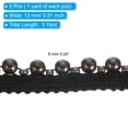 thumbnail image 2 of Uxcell 5 Yard  6mm OD 0.51" Wide Faux Pearl Lace Ribbon Black Grey 5Pack, 2 of 5