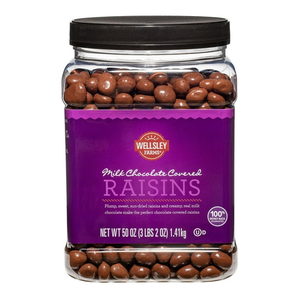 Wellsley Farms Milk Chocolate Covered Raisins, 50 oz.