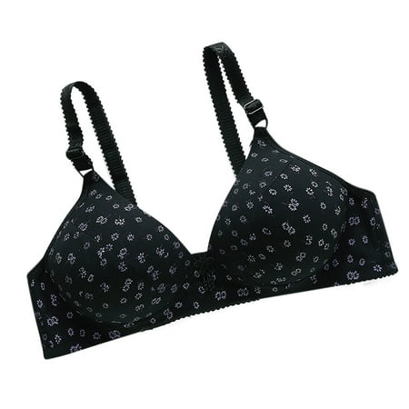 Yyeselk Push Up Bras for Women No Underwire Comfort Daily Bras Wireless Breathable Full Coverage Bralette Sexy Soft Everyday Bra Black M