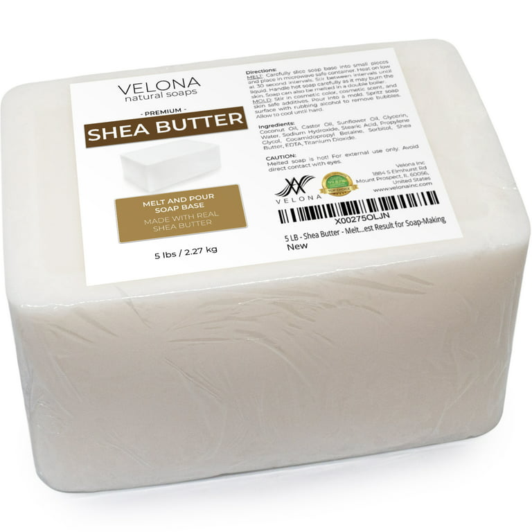 SOAP BASE with SHEA BUTTER GLYCERIN MELT & POUR ORGANIC PURE 5 LB