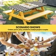 thumbnail image 6 of Sunflowers Table Cloths for 8 Foot Rectangle Tables, Yellow Floral Botanical Black White Checkered Rustic Patio Waterproof Elastic Fitted Tablecloths, Washable Rectangular Table Cover for Camping, 6 of 8
