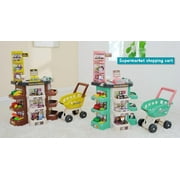 Supermarket Set 47-Piece Pretend Grocery Playset with Cash Register and Trolley
