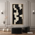 thumbnail image 4 of Large Framed Canvas Art for Living Room Wall Decor, Geometric Abstract Canvas Print for Bedroom Decoration - 60"x30" Natural Framed, 4 of 7