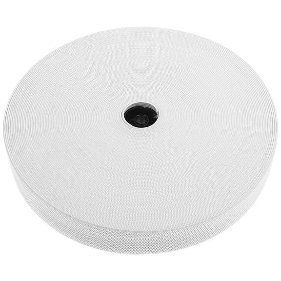 OFFIGAM White Polyester Thick Elastic Band, 1 Roll Flat Stretch Cuttable for Sewing, Crafts, , and Garment Making
