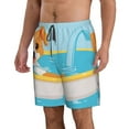 thumbnail image 2 of Cauagu Cute Dog In Bath Print Men's Swim Trunks,Hawaiian Bathing Suit Swimsuits Beach Shorts with Pockets for Men Quick Dry Swimming Board Shorts-Small, 2 of 6